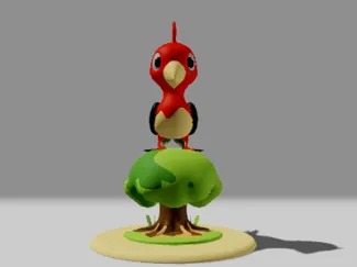 A bird on a tree