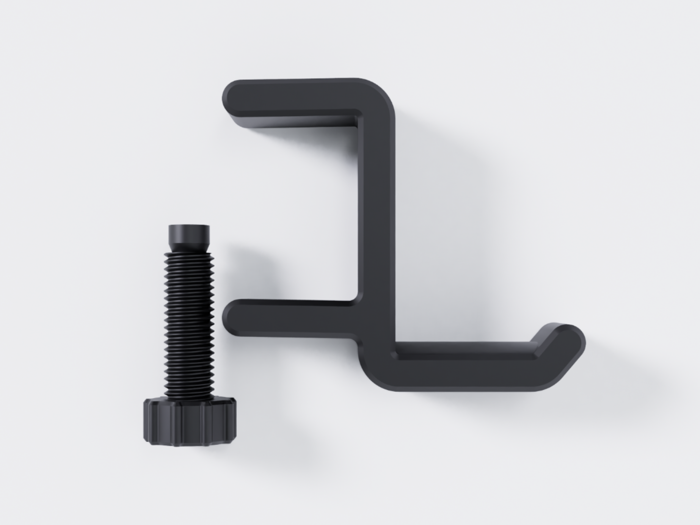 Minimalist Desk Clamp Headphone Holder