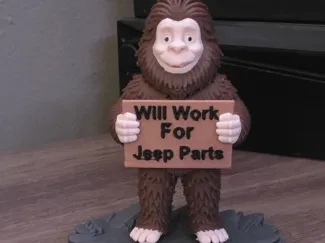 sasquatch holding sign