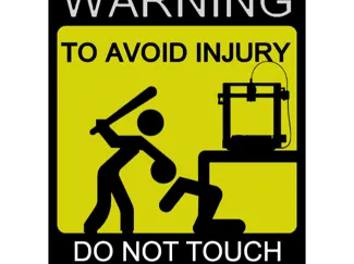 Bambu Lab A1 Silhoutte Do Not Touch Sign