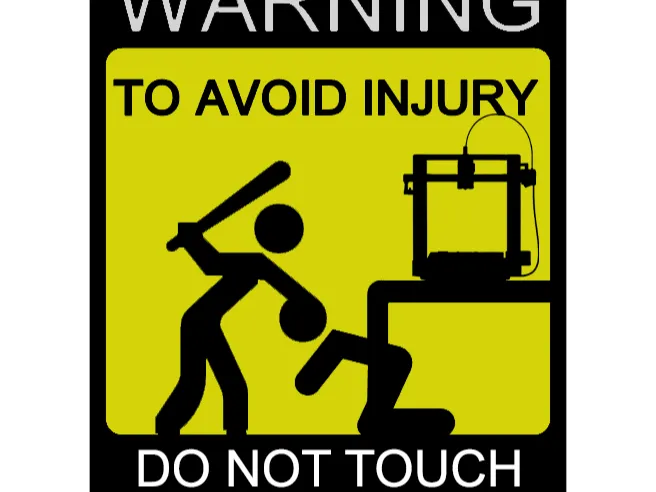 Bambu Lab A1 Silhoutte Do Not Touch Sign
