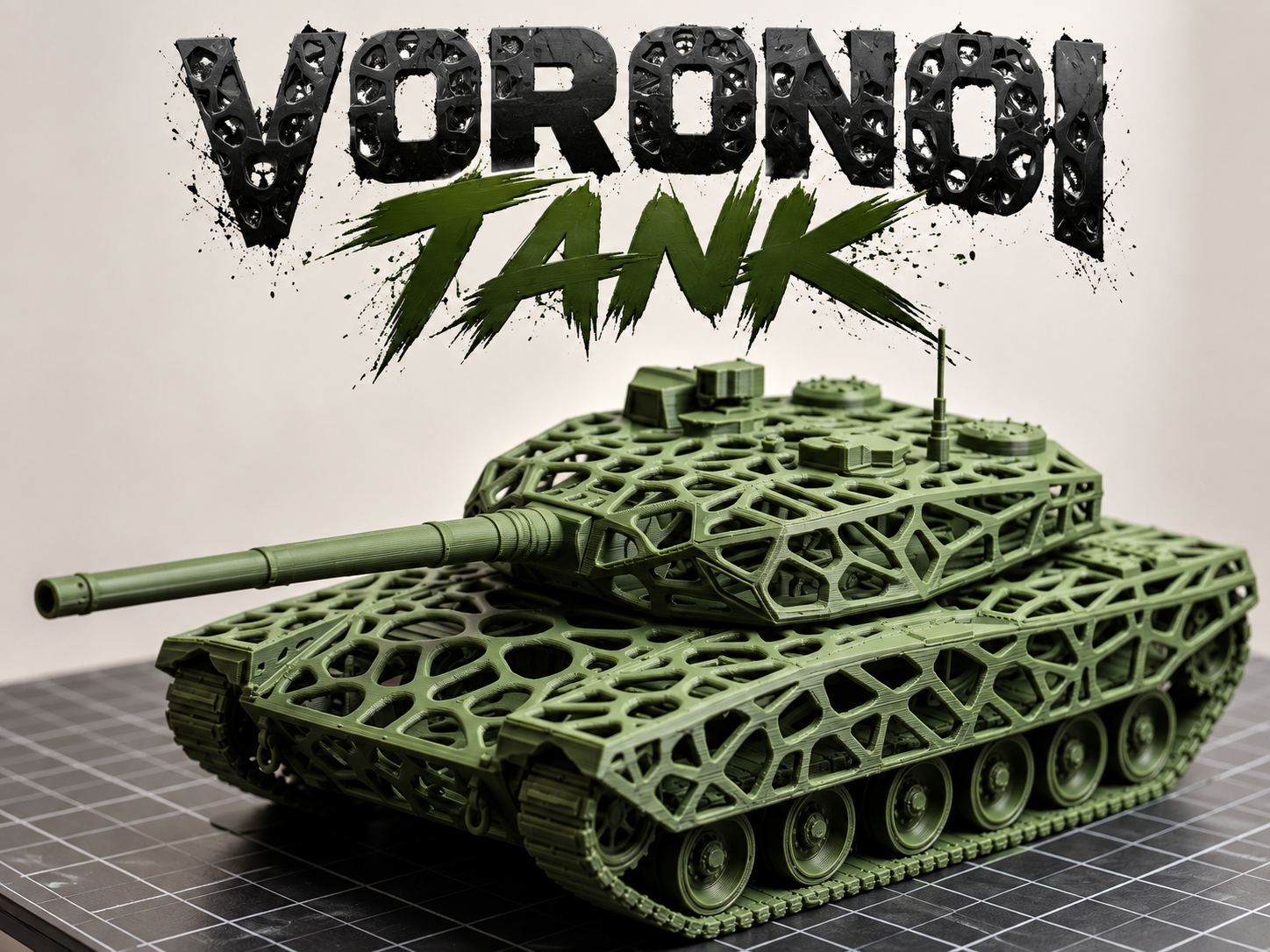 Voronoi Tank – Futuristic 3D Printable 3D model