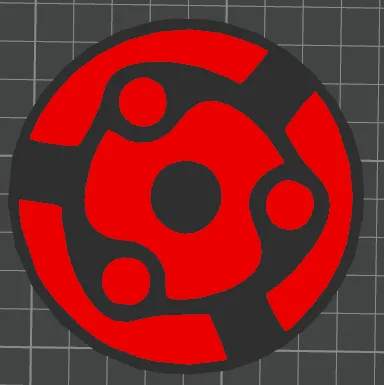 Madara final Sharingan coaster Naruto 93mm Mangekyou