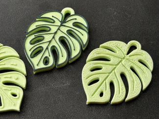 Monstera Leaf Keychain