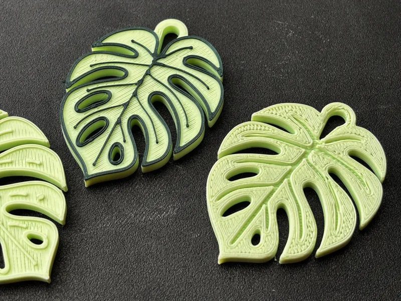 Monstera Leaf Keychain