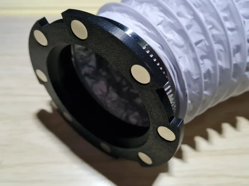 X1C/P1s Magnetic Rear Vent 80mm Hose Adapter Remix
