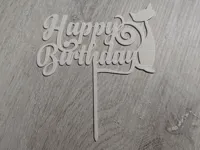 Topper à gâteau chat joyeux anniversaire — photo 1