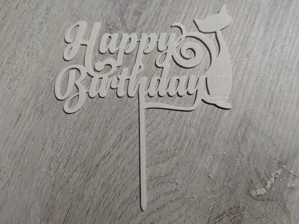 Topper à gâteau chat joyeux anniversaire