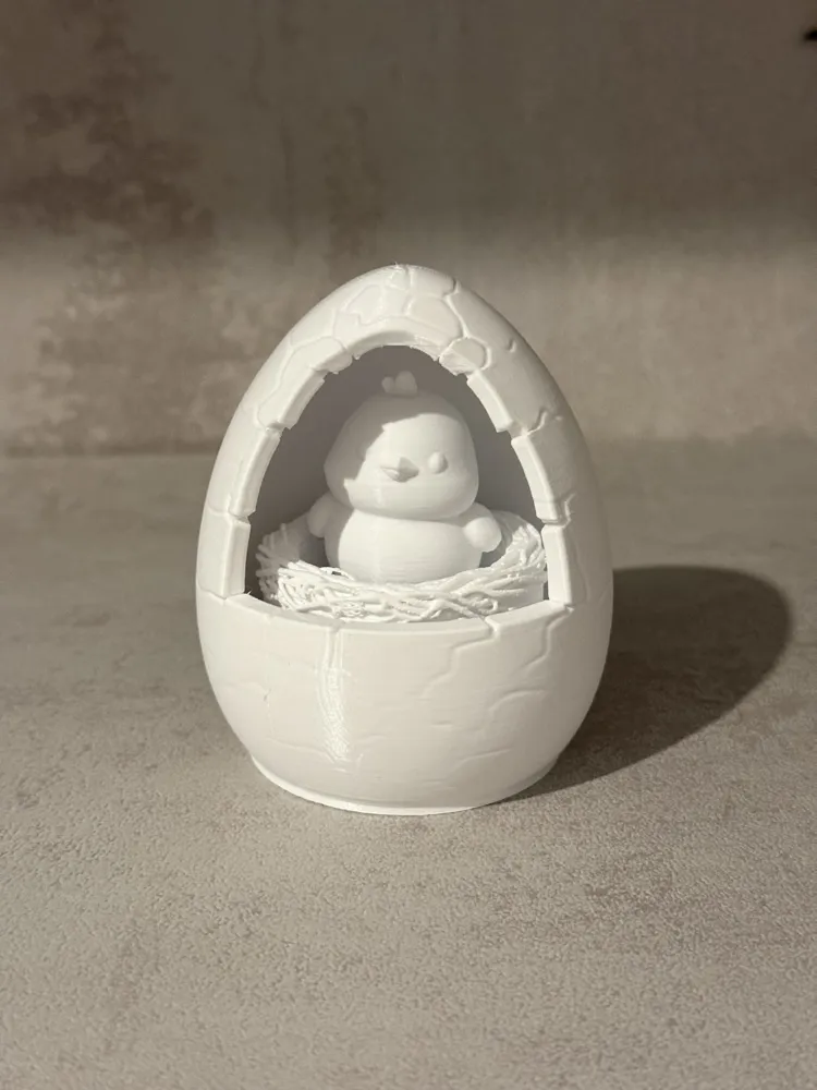 Easter Surprise Egg with Chicks - Free 3D Print Model - MakerWorld