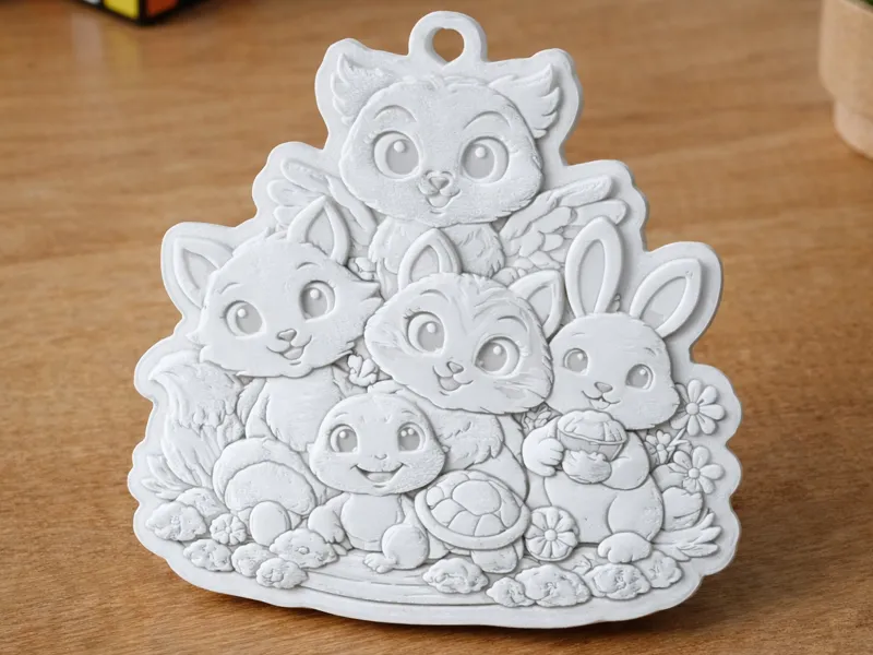 Cute Forest Animals 3D Printable Keychain