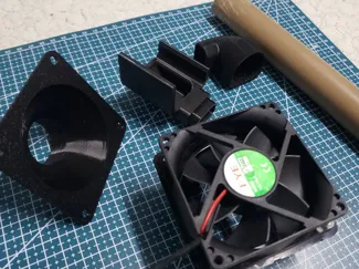 A1 MB Air Duct - PVC Pipe + 80mm Fan