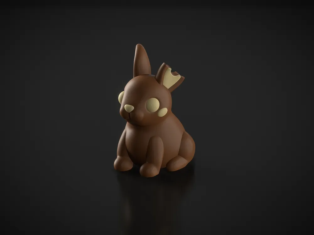 Chocolate Bunny by Symbiance MakerWorld: Download Free 3D Models