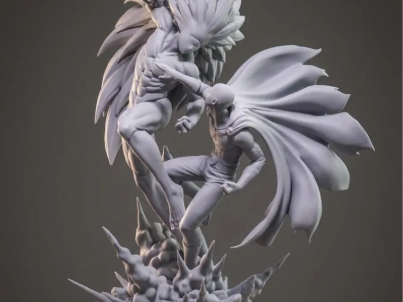 one punch man Saitama vs Boros