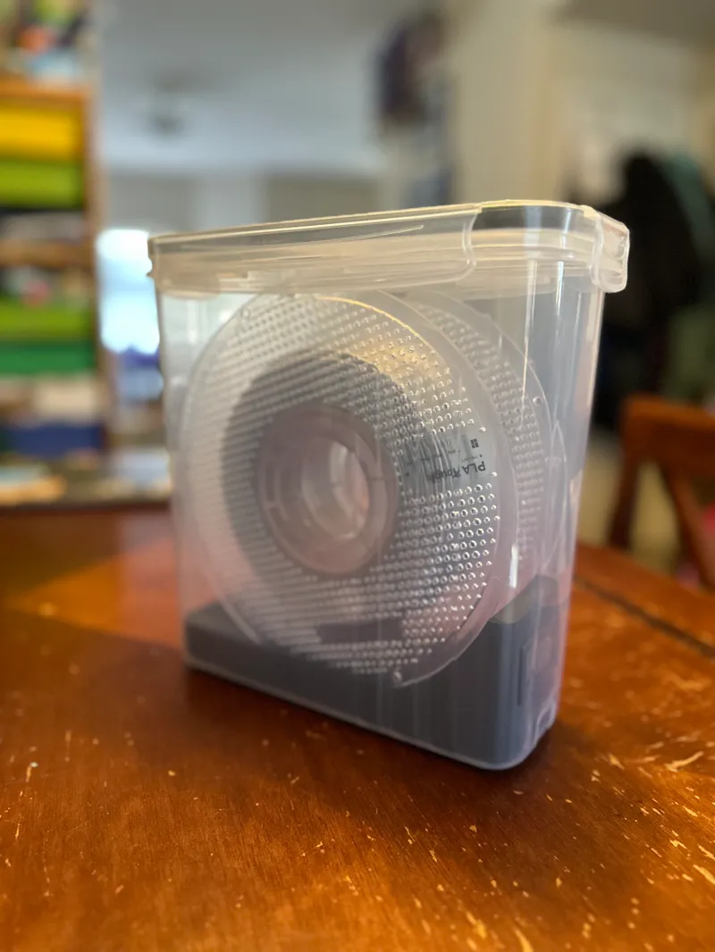 Drybox Insert for Spool, Hygrometer, and Desiccant