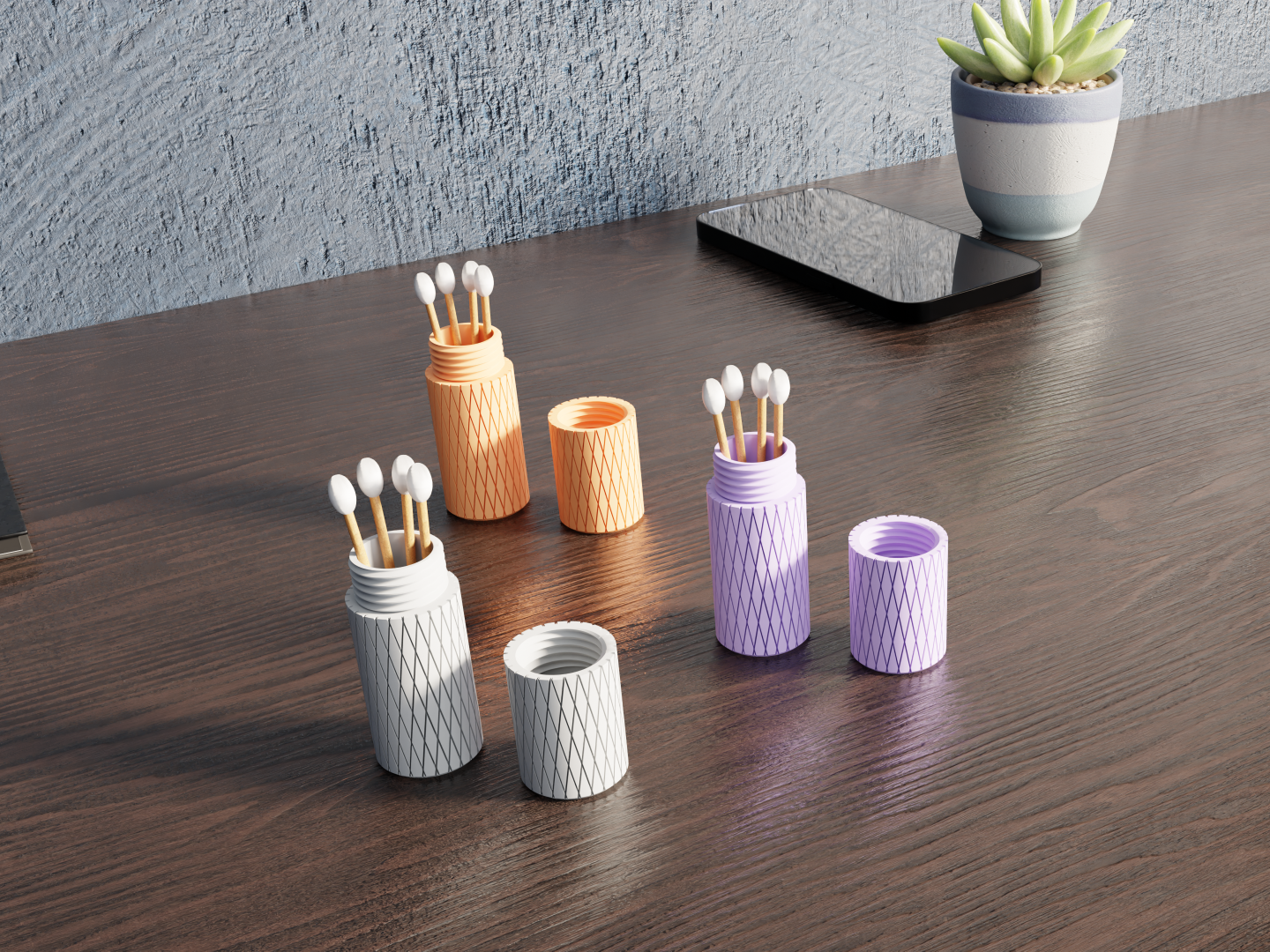Q-Tip Travel Container, Elegant case