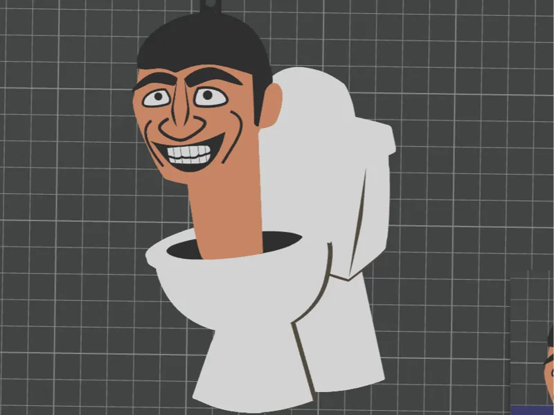 Skibidi toilet keychain (AMS)