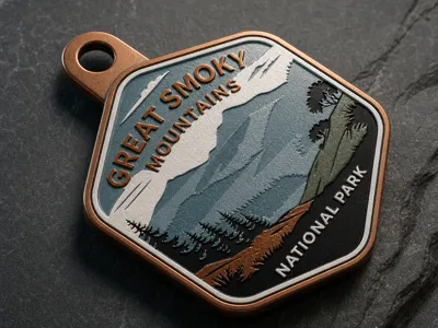 The Great Smoky Mountains Zipper Pull