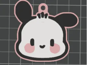 sanrio pc dog keychain