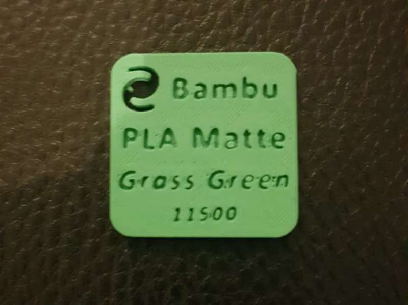 Échantillon filament Bambu PLA Grass Green (11500)