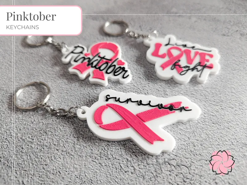 Pinktober Keychains | Breast Cancer Awareness