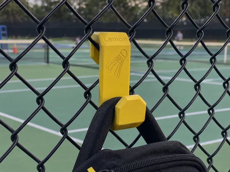 Badminton Birdie Bag Fence Hook