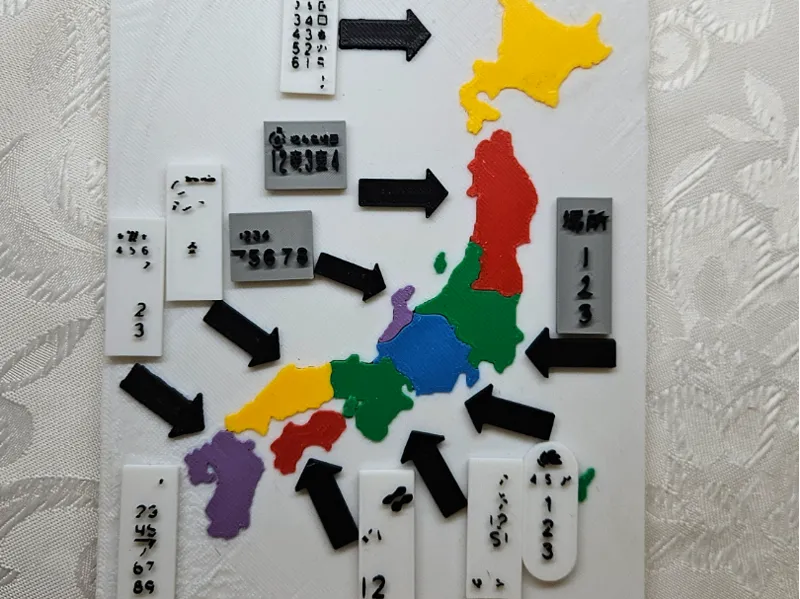 Japan pole plates - Map