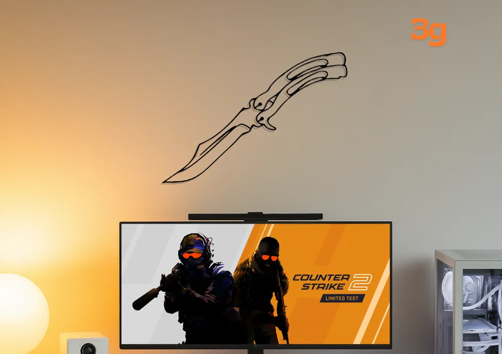 Art mural Butterfly Knife CSGO/CS2 by AlphaOne MakerWorld: Download ...