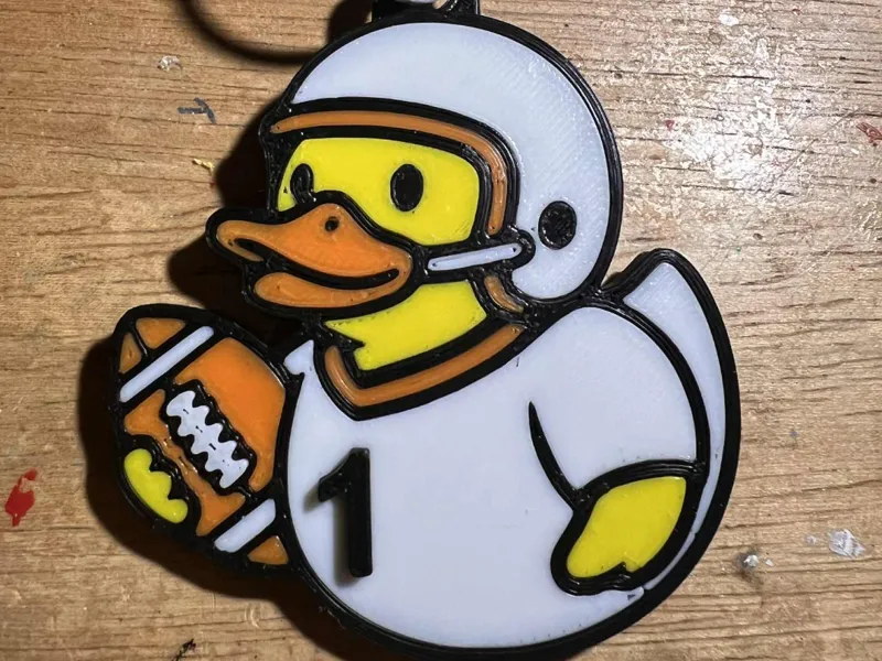 football duck keyring