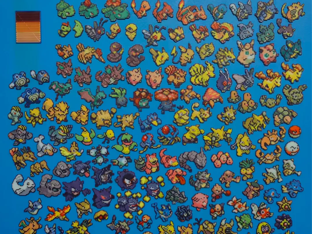 Pokémon 151 Red, Yellow, Blue, White Layered Color All-in-One Print ...