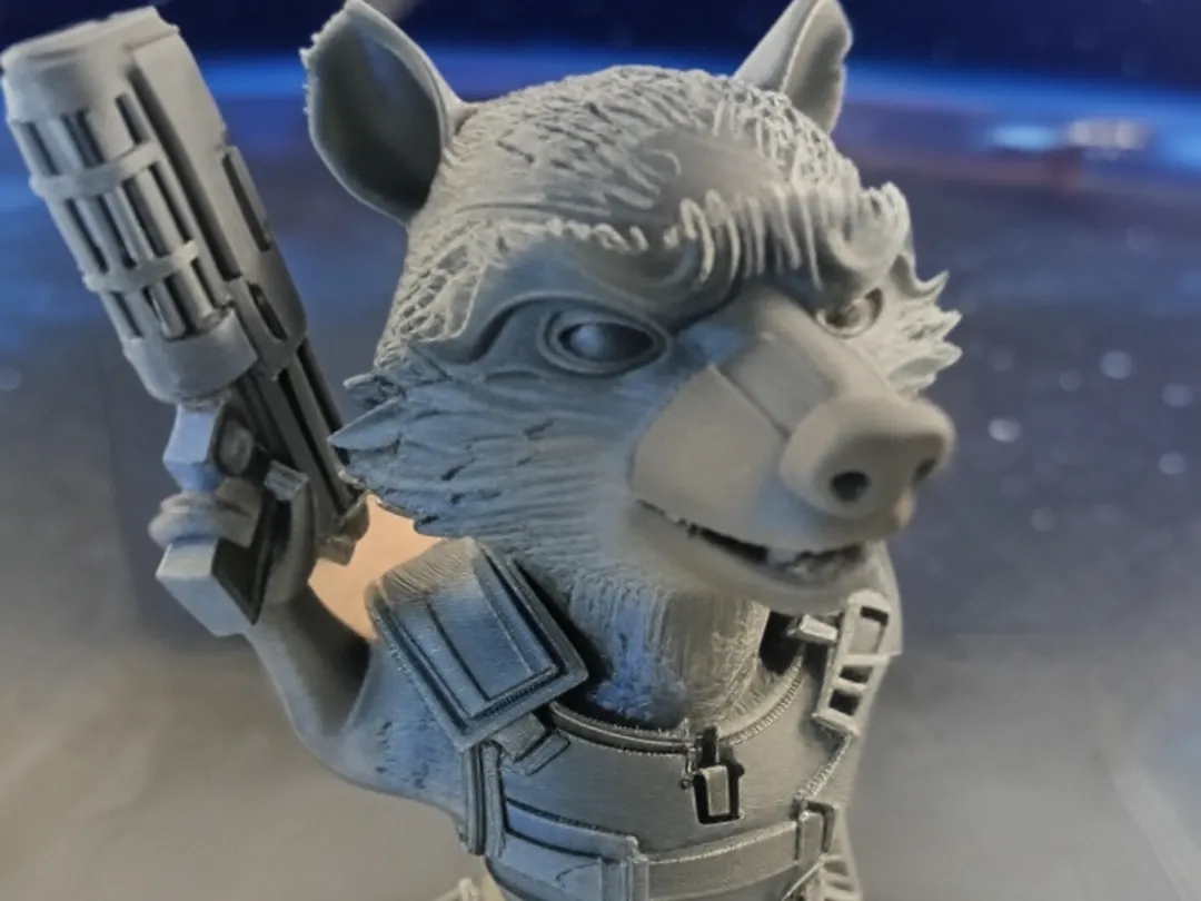 Rocket Racoon Model View Buste Rocket Raccoon - Free 3D Print Model - MakerWorld