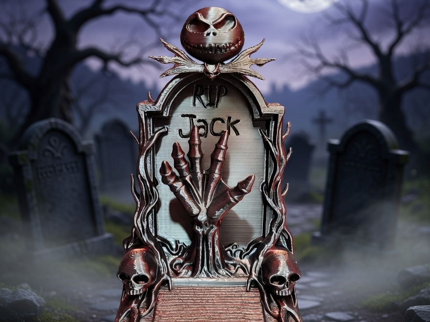 Jack Skellington Phone Holder - RIP Grave Stand
