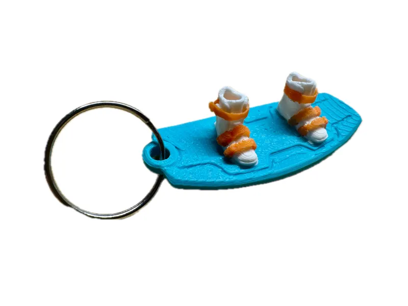 Wakeboard Keychain Miniature Board Boots & Straps