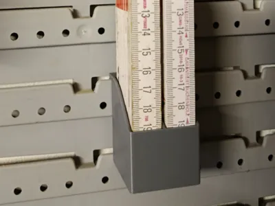 Folding rule holder for tool wall (Aldi)