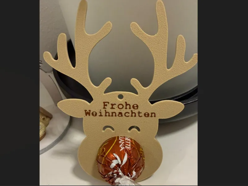 Weihnachts Rentier - Schoko & Süßigkeiten Halter