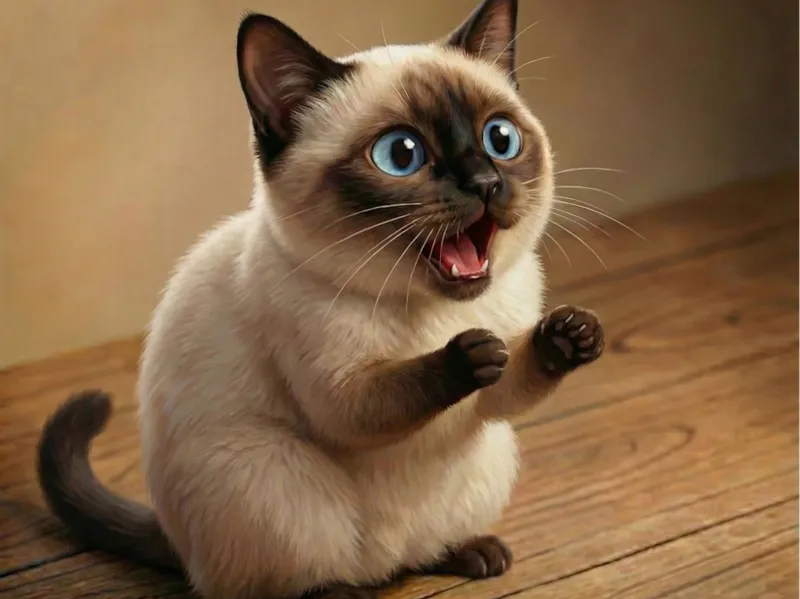 thief cat(cute)  놀란 도둑고양이 모델 