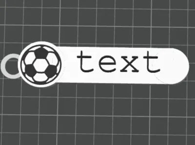 soccer ball name tag