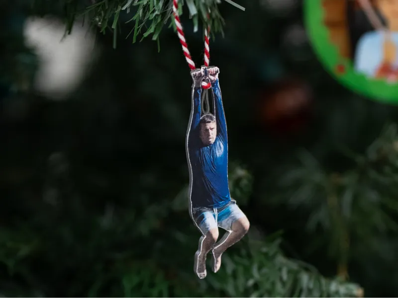 Think You Should Leave Zip Line Christmas Ornament