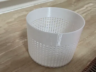 Camembert cheese mould with drained bottom