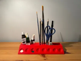 Paint Caddy (Brush, Paint, Pencil and Eraser.)