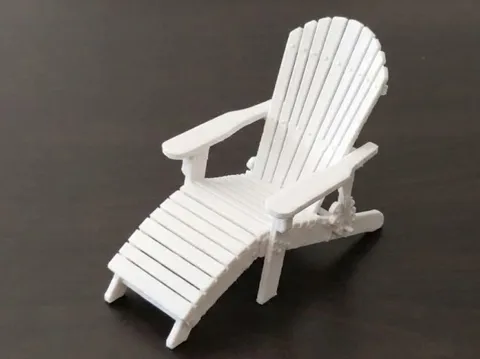 Figura decorativa: Garden Reclining Chair - Lounge Chair Miniature — referencia de MakerWorld