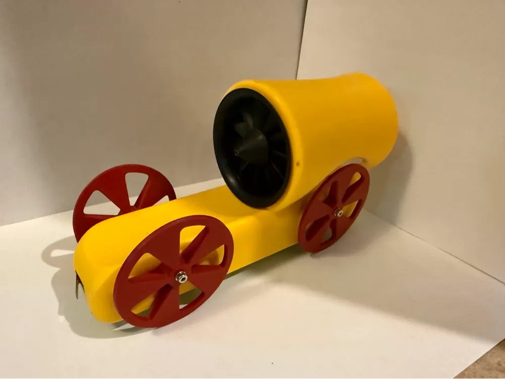 Pinewood Derby Ducted Fan Car v1 - Free 3D Print Model - MakerWorld