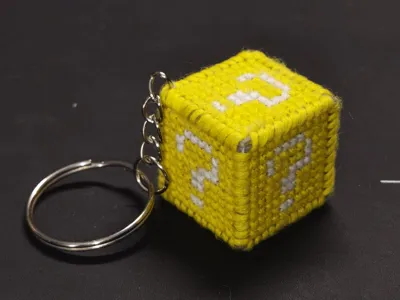 Cross Stitch Grid Cube