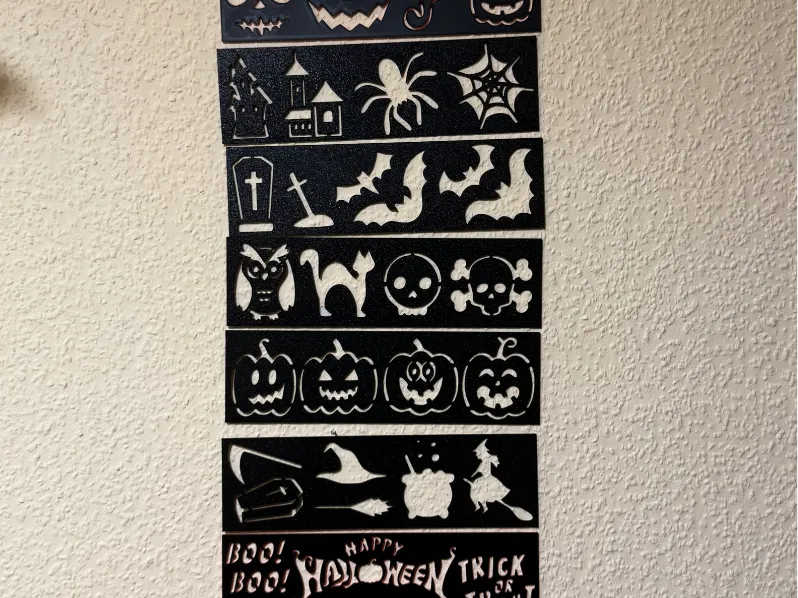 Ausmalvorlage für Halloween- 8 Schablonen