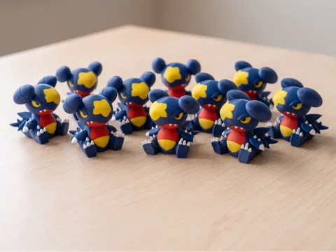 Figura decorativa: Chibi Garchomp Pokemon dragon toy — referencia de MakerWorld