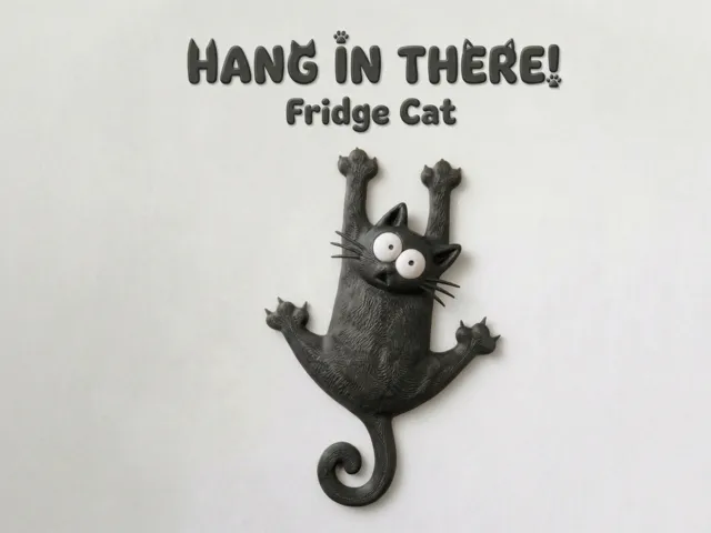 Hang In There! Fridge Cat