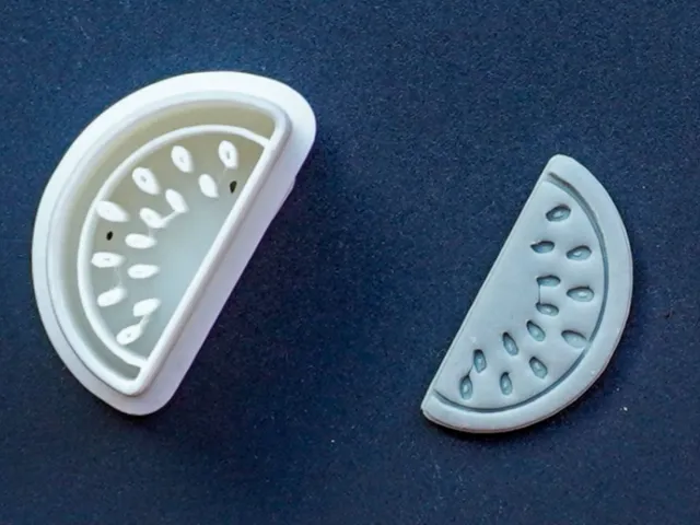 Watermelon Slice Polymer Clay Cutter Earrings
