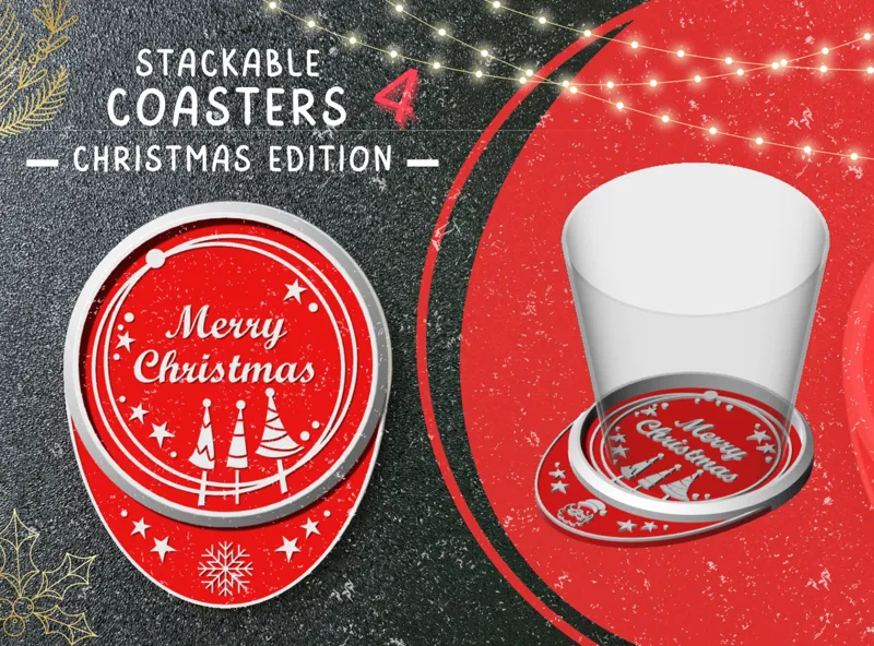 S.C. - Stackable Coasters - Snowflake - Snow flake