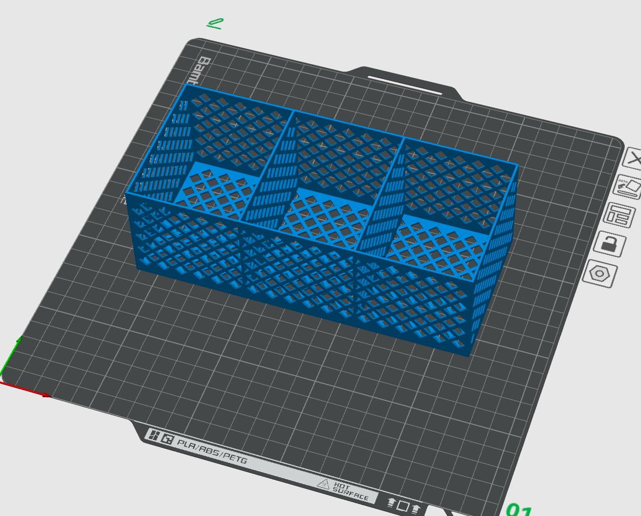 Miniatura 1 do modelo 3D 收纳盒 镂空 省料