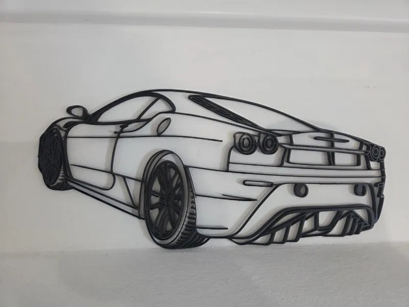 Ferrari F430 Scuderia Silhouette Wall Art