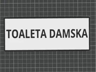 Tabliczka na toaletę TOALETA DAMSKA tablica 